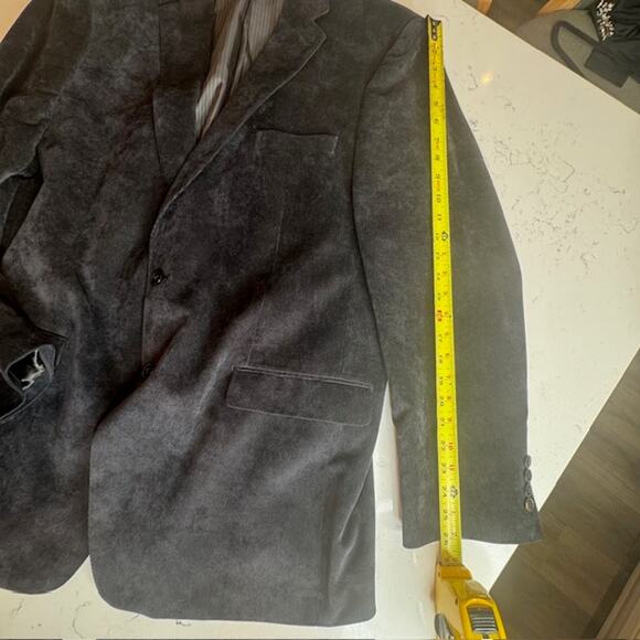 Calvin Klein Mens 46L Jacket Blazer Black Corduroy - Picture 11 of 12